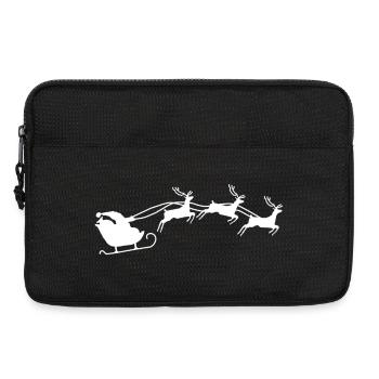 Père Noël avec traîneau - Sacoche pour ordinateur portable 13 pouces - noir - Devant