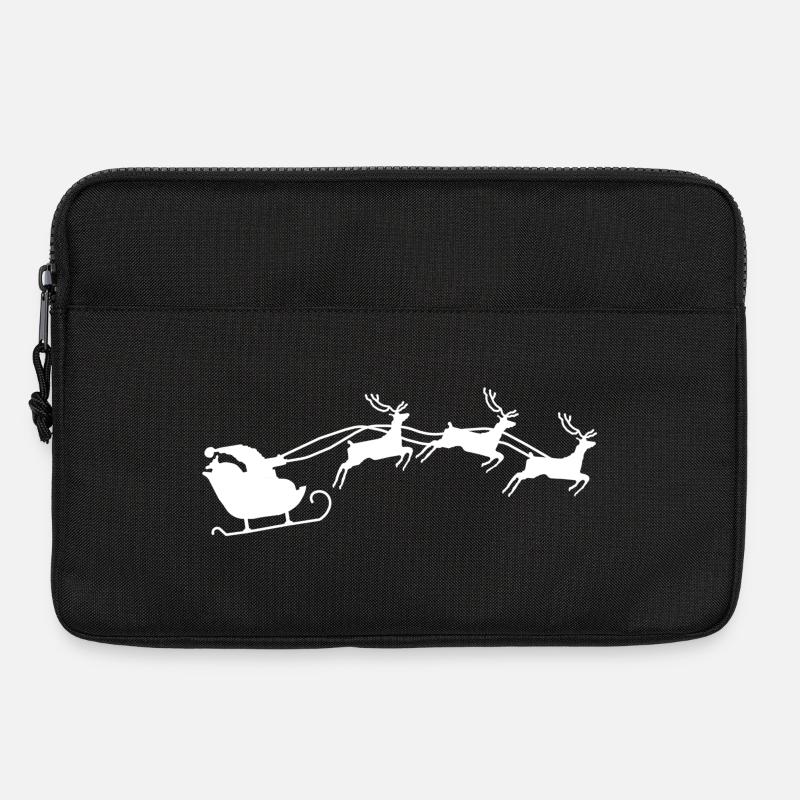 Weihnachtsmann mit Schlitten - Laptoptasche 13" - Schwarz