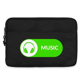 Bouton Musique - Sacoche pour ordinateur portable 13 pouces - noir - Devant
