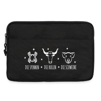 Die Spinnen Die Bullen Die Schweine - Laptoptasche 13" - Schwarz - Vorne