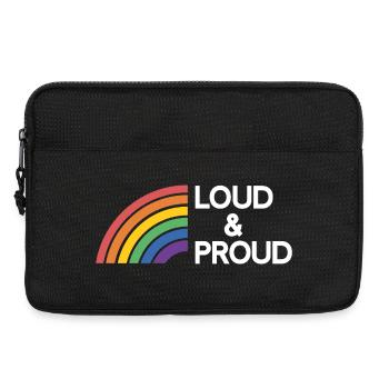LGBTQ Pride Month - Laut und stolz - Laptoptasche 13" - Schwarz - Vorne