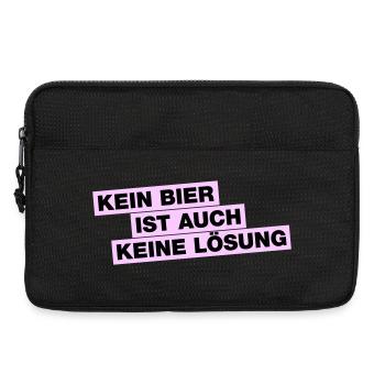 Kein Bier ist auch keine Lösung - Laptoptasche 13" - Schwarz - Vorne