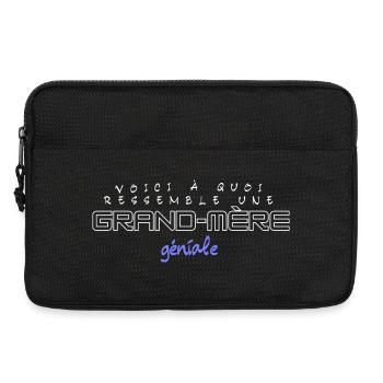 Grand-mère géniale néon rétro - Sacoche pour ordinateur portable 13 pouces - noir - Devant