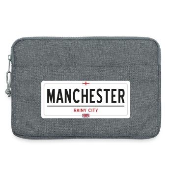 Panneau de la ville de Manchester - Sacoche pour ordinateur portable 13 pouces - gris chiné - Devant