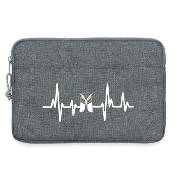 Owls Heartbeat - Laptop bag 13" - heather grey - Front