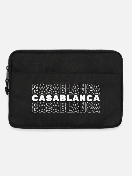 Casablanca Minimalistische Reisen Marokko Orient - Laptoptasche 13" - Schwarz