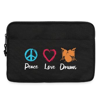 Tambours d’amour de paix - Sacoche pour ordinateur portable 13 pouces - noir - Devant