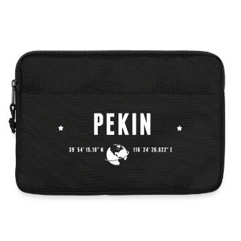 Peking stilisierte geografische Koordinaten - Laptoptasche 13" - Schwarz - Vorne