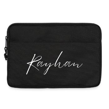 Rayhan Name T-Shirt Geschenk Für Männer - Laptoptasche 13" - Schwarz - Vorne