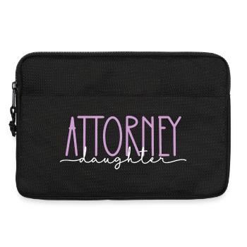 Rechtsanwalt stolze Tochter süßes Geschenk - Laptoptasche 13" - Schwarz - Vorne