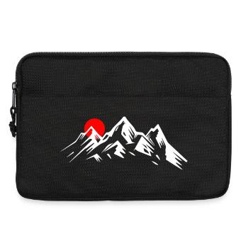 Lever de soleil alpin sur les sommets - Sacoche pour ordinateur portable 13 pouces - noir - Devant