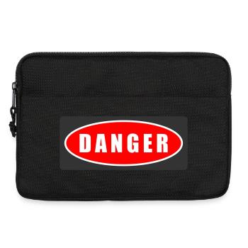 Danger Warning Oval Graphic Tee - Laptoptasche 13" - Schwarz - Vorne