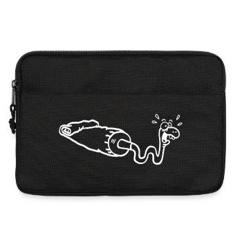 Serpent blanc et tube de gouache - Sacoche pour ordinateur portable 13 pouces - noir - Devant