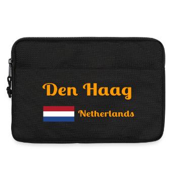 Den La Haye, Pays-Bas - Imprimés élégants - Sacoche pour ordinateur portable 13 pouces - noir - Devant