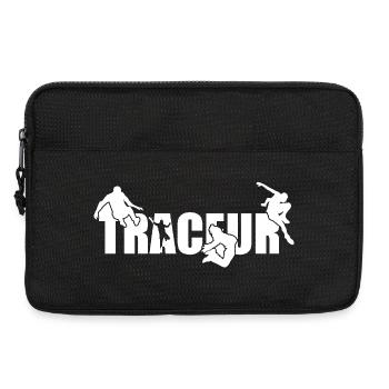 Parkour Traceur blanc - Sacoche pour ordinateur portable 13 pouces - noir - Devant