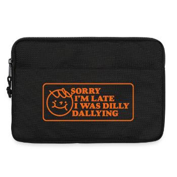 Sorry I’m Late – Lustiger Spruch - Laptoptasche 13" - Schwarz - Vorne