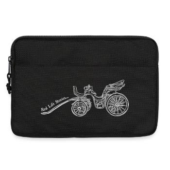Vintage Motorcycle Line Art - Laptop bag 13" - black - Front