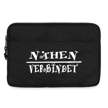 Sewing connects gift idea - Laptop bag 13" - black - Front
