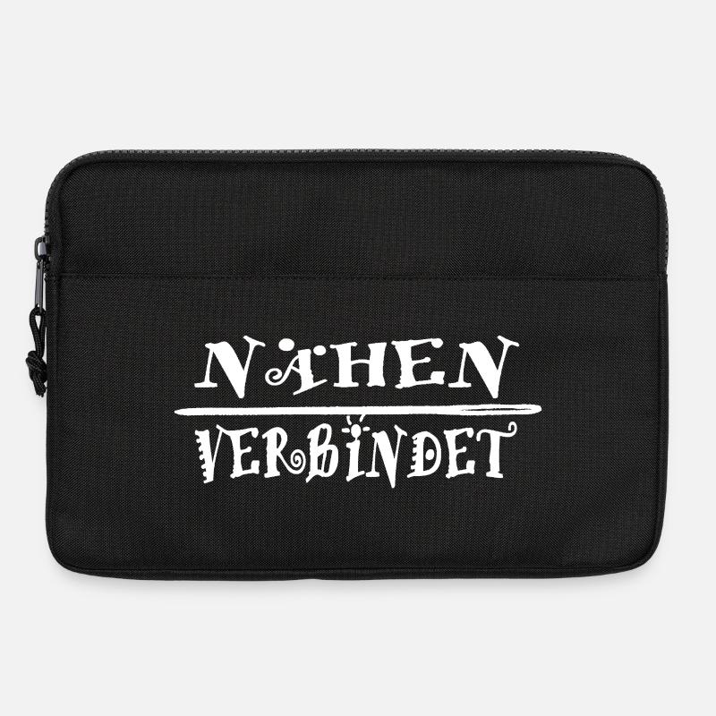 Sewing connects gift idea - Laptop bag 13" - black