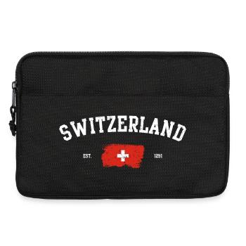 Switzerland Flag and Landmarks Emblem - Laptop bag 13" - black - Front