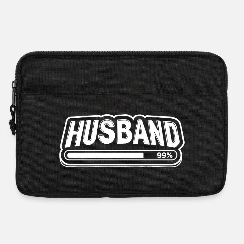 Bräutigam „Husband“ Ladebalken – JGA-Motiv - Laptoptasche 13" - Schwarz