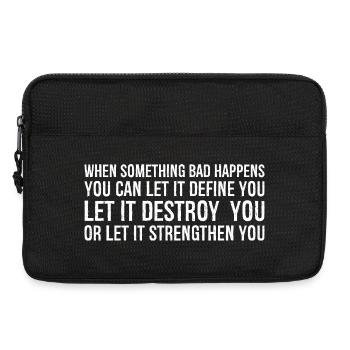 Wenn etwas Schlimmes passiert, kannst du es bestimmen lassen - Laptoptasche 13" - Schwarz - Vorne