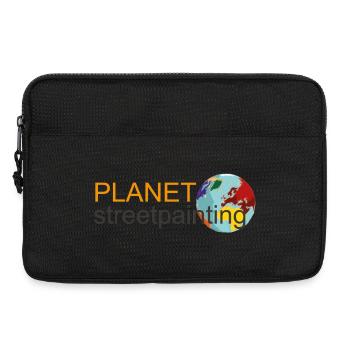 Planet logo wit - Laptop bag 13" - black - Front