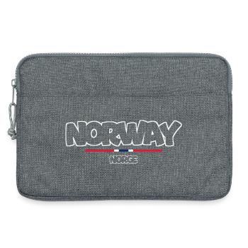 Norway - Norge - Norwegen - Flagge - Skandinavien - Laptoptasche 13" - Grau meliert - Vorne