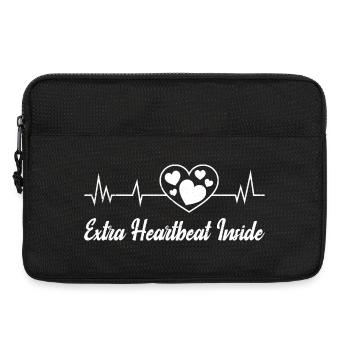Future maman EXTRA HEARTBEAT INSIDE Funny - Sacoche pour ordinateur portable 13 pouces - noir - Devant