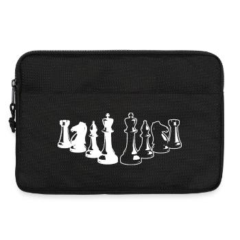Minimalist Chess Silhouette Chessboard - Laptop bag 13" - black - Front
