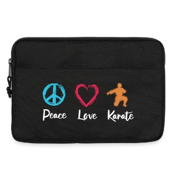 Frieden Liebe Karate - Laptoptasche 13" - Schwarz - Vorne