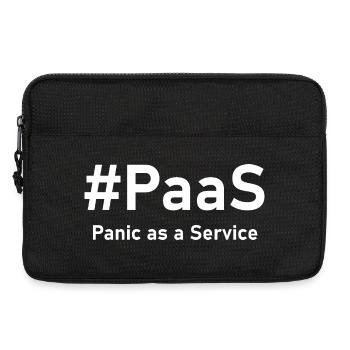 PaaS – Panic as a Service | Funny IT saying - Laptop bag 13" - black - Front