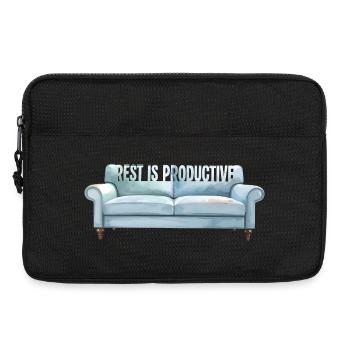 Rest Is Productive Motivational Art - Laptop bag 13" - black - Front
