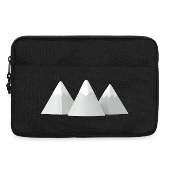 Minimalist 3D Snowy Mountains - Laptop bag 13" - black - Front