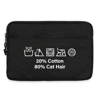 Cat 80% Cat Hair 20% Cotton Meow Cats - Laptop bag 13" - black - Front