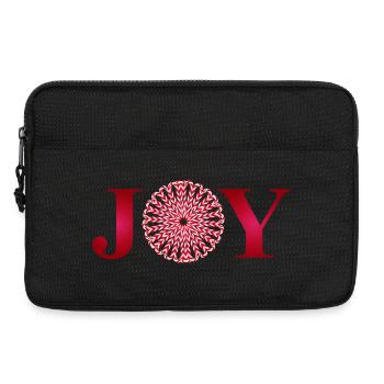 JOY – Typographie de Noël avec des cannes de Noël - Sacoche pour ordinateur portable 13 pouces - noir - Devant