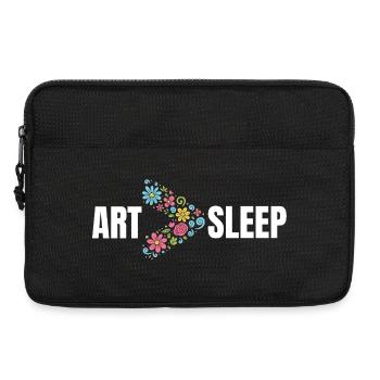 Blumenkunst > Schlaf – Lustiger Künstler T-Shirt - Laptoptasche 13" - Schwarz - Vorne