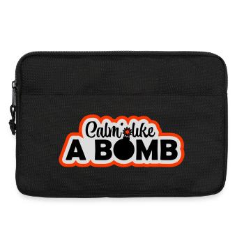 Calme comme une bombe Paradoxe Ironie Humour Blague explosive - Sacoche pour ordinateur portable 13 pouces - noir - Devant