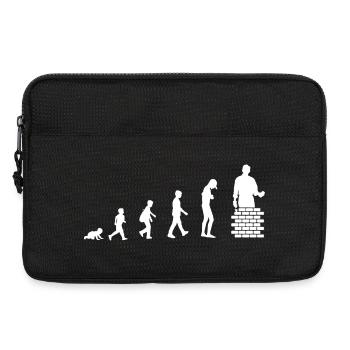 Evolution from baby to bricklayer / profession - Laptop bag 13" - black - Front