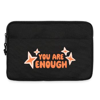 You Are Enough Self Love Motivational Quote - Laptop bag 13" - black - Front