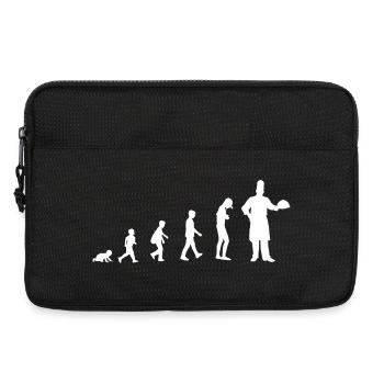 Evolution vom Baby zum Koch / Restaurant - Laptoptasche 13" - Schwarz - Vorne