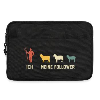 Ich und Meine Follower Schafe - Laptoptasche 13" - Schwarz - Vorne
