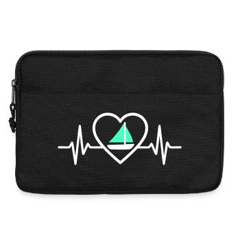 Cœur Voile – Passion Bateau - Laptoptasche 13" - Schwarz - Vorne