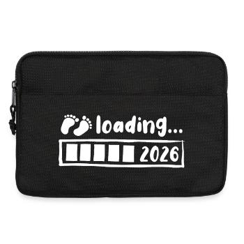 Baby 2026 loading - Pregnancy - Gift - Laptop bag 13" - black - Front