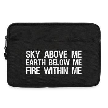 Himmel über mir Erde unter mir Feuer in mir - Laptoptasche 13" - Schwarz - Vorne
