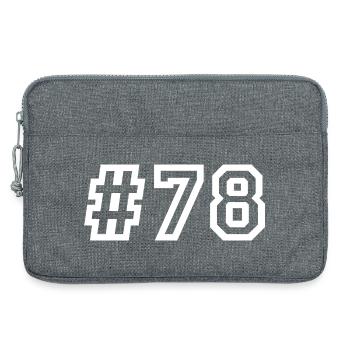 1978 Hashtag 78 - Sacoche pour ordinateur portable 13 pouces - gris chiné - Devant