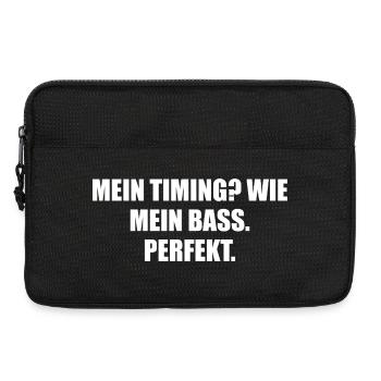 My Timing My Bass Perfect - Laptop bag 13" - black - Front