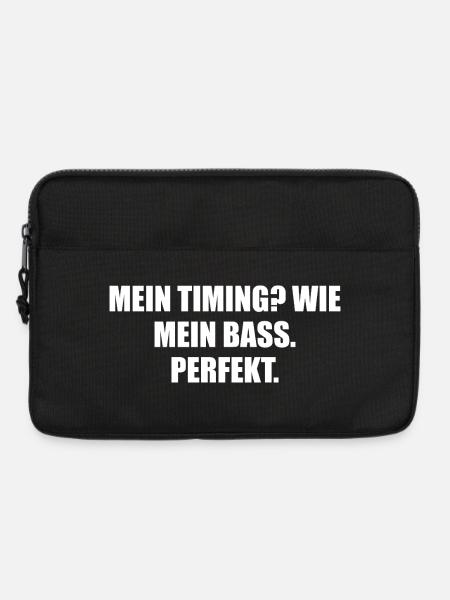 Mein Timing Mein Bass Perfekt - Laptoptasche 13" - Schwarz