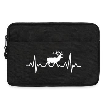 Herzschlag Hirsch Silhouette - Laptoptasche 13" - Schwarz - Vorne