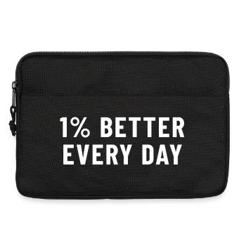 1 % mieux chaque jour - Sacoche pour ordinateur portable 13 pouces - noir - Devant
